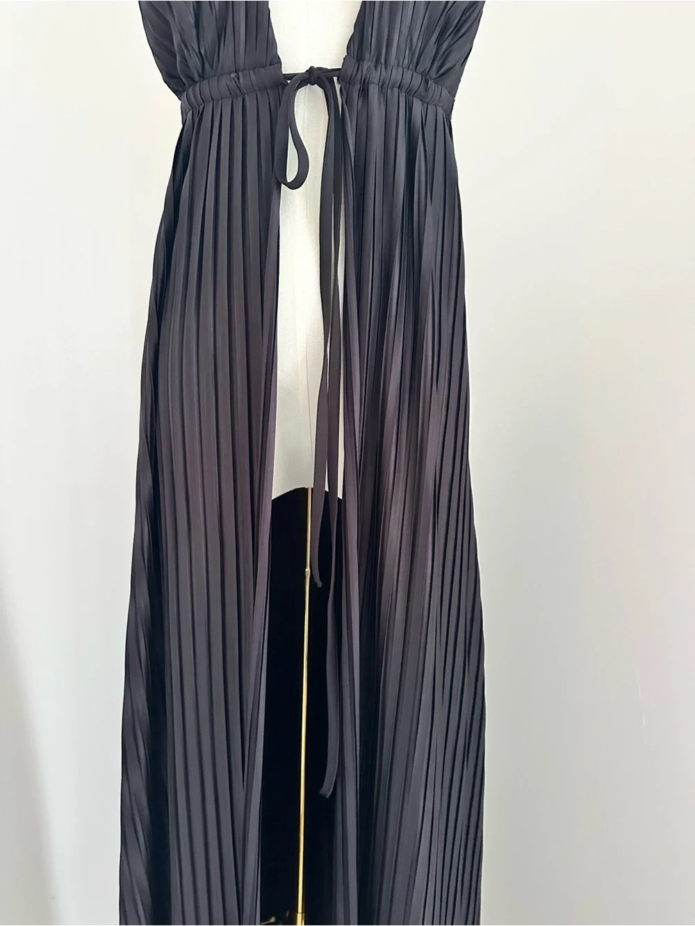 Rare🖤La Perla Black Halter Pleated Swim Cover-Up